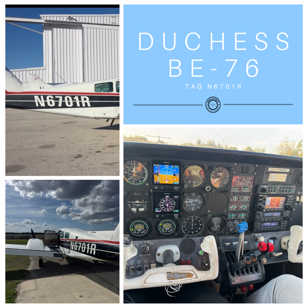 N6701R Beechcraft Duchess from Aero Global's fleet